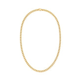 Stainless steel Cuban Curb linked chain (6mm) - Gold