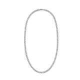 Stainless steel Cuban Curb linked chain (6mm) - Silver