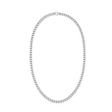 Stainless steel Cuban Curb linked chain (6mm) - Silver