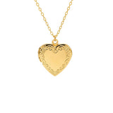 Stainless steel Vintage Heart locket - Gold - Medium