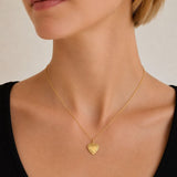 Stainless steel Vintage Heart locket - Gold - Small