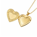 Stainless steel Vintage Heart locket - Gold - Small