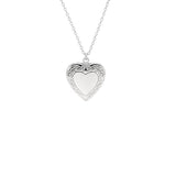 Stainless steel Vintage Heart locket - Silver - Small