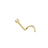 316L Surgical steel twist nose stud - Gold