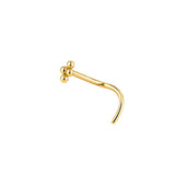 Titanium dotted nose stud - Gold
