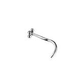 Titanium dotted nose stud - Silver