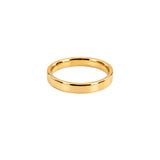Stainless steel 4mm plain band ring - Gold