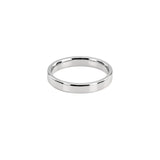 Stainless steel 4mm plain band ring - Silver