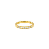 Stainless steel cubic pave ring - Gold