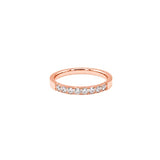 Stainless steel cubic pave ring - Rose Gold