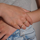 Sterling silver Cubic Baguette Ring - Silver