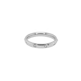 Stainless steel Cubic Zirconia Dots ring - Silver