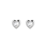 Ted Baker Jewellery - Crystal Heart Studs - Silver