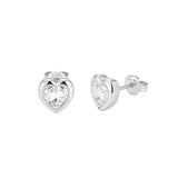 Ted Baker Jewellery - Crystal Heart Studs - Silver
