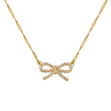 Ted Baker Jewellery - Ribah Crystal Ribbon Necklace - Gold
