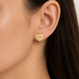 Guess Jewellery - Plain Heart Studs - Gold