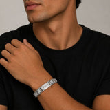 Guess - Flat Plate & Crystals Bracelet - Silver