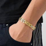 Guess - Flat plate 12mm & Crystals Bracelet - Gold