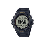 Casio Digital Xtra Long strap, Multi 50M Black Resin Band