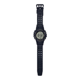 Casio Digital Xtra Long strap, Multi 50M Black Resin Band