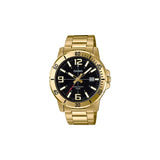 Casio - Gold Numerical Black Bezel Watch